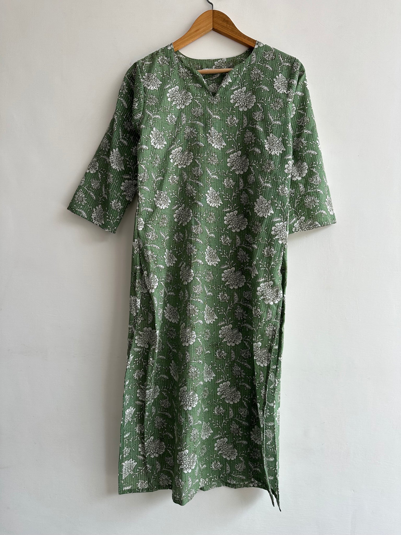 Straight Kurta (Kantha fabric)