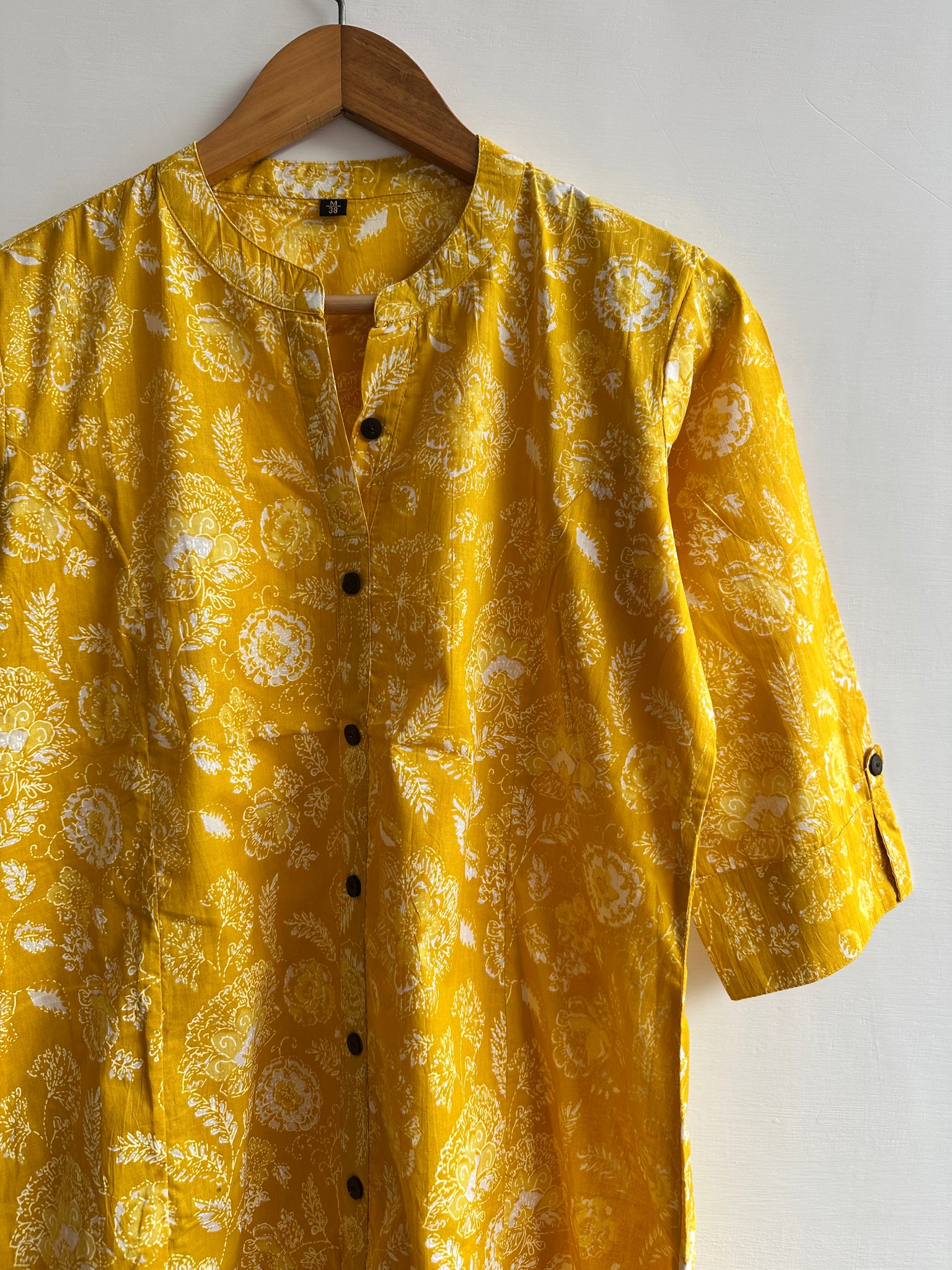 A-line Kurta with Mandarin Collar