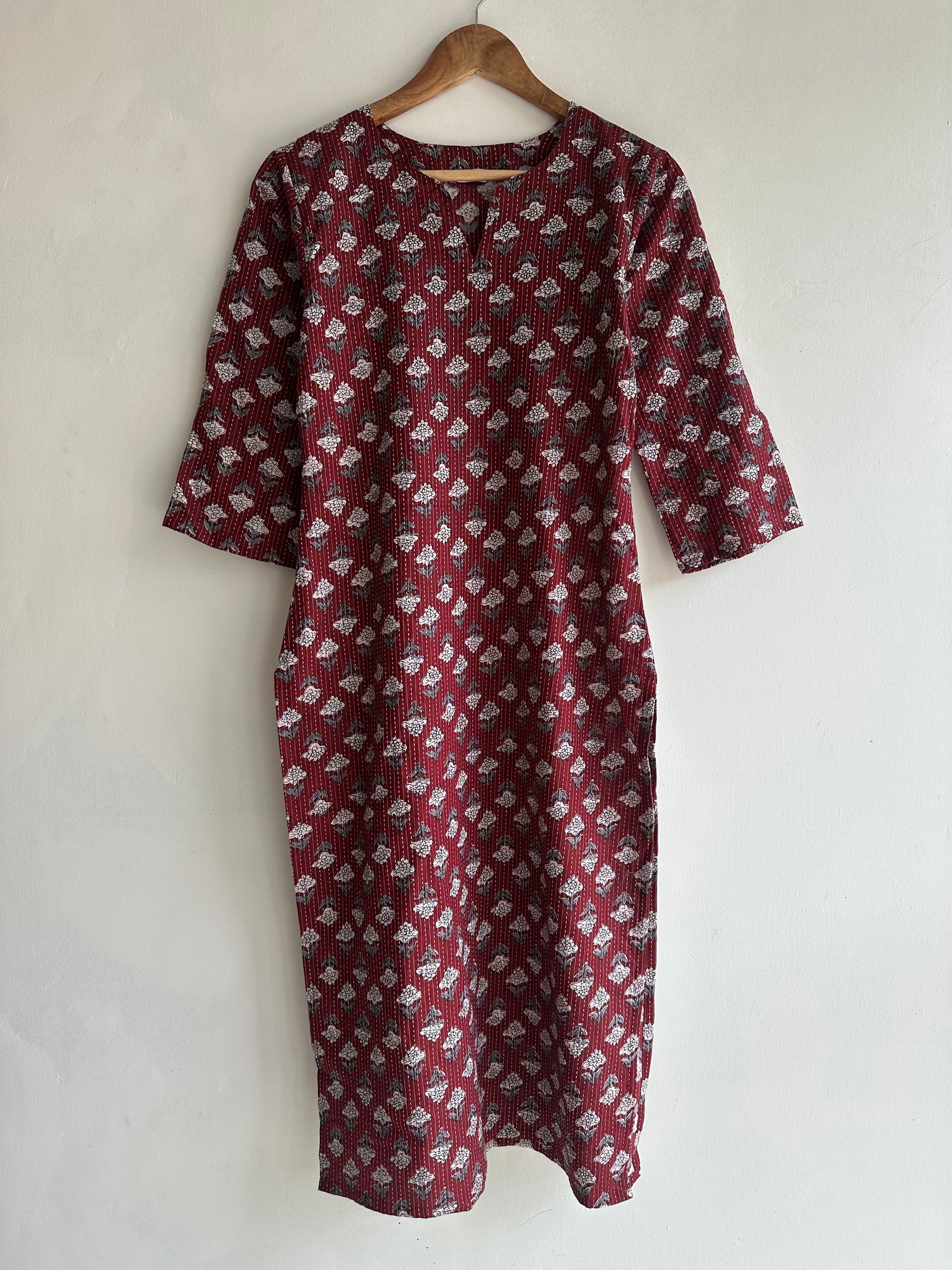Straight Kurta (Kantha fabric)