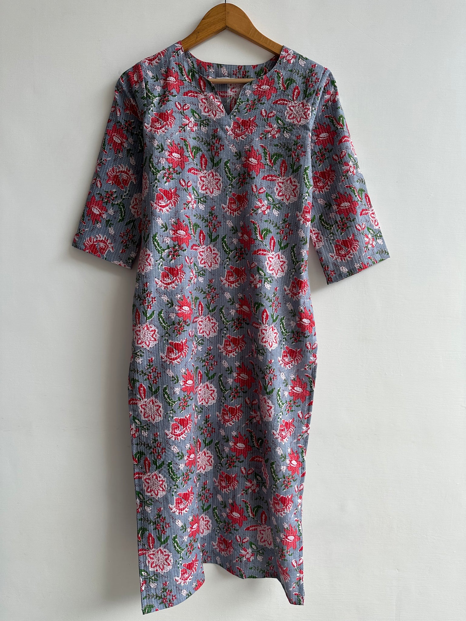 Straight Kurta (Kantha fabric)